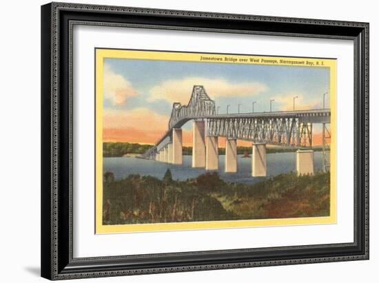 Jamestown Bridge, Narragansett Bay, Rhode Island-null-Framed Art Print