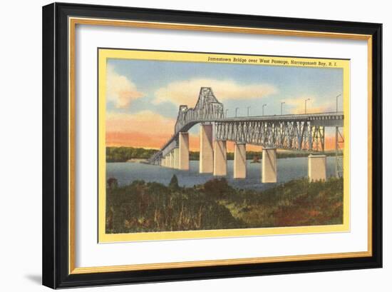 Jamestown Bridge, Narragansett Bay, Rhode Island-null-Framed Art Print