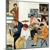 "Jammin with Dad" December 1, 1956-John Falter-Mounted Giclee Print