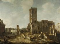 Ruins of the Old Town Hall of Amsterdam after the Fire of 7 July-Jan Abrahamsz. Beerstraten-Art Print