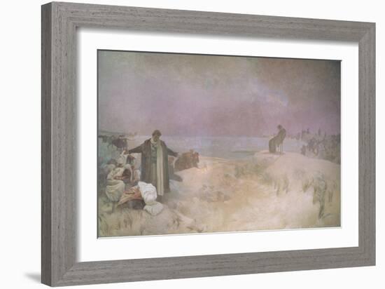 Jan Amos Komensky (1592-1670), from the 'Slav Epic', 1918-Alphonse Mucha-Framed Giclee Print