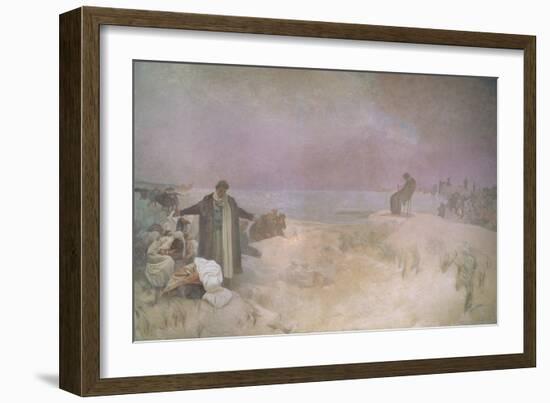 Jan Amos Komensky (1592-1670), from the 'Slav Epic', 1918-Alphonse Mucha-Framed Giclee Print