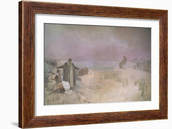 Jan Amos Komensky (1592-1670), from the 'Slav Epic', 1918-Alphonse Mucha-Framed Giclee Print