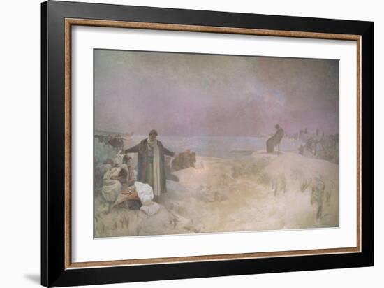 Jan Amos Komensky (1592-1670), from the 'Slav Epic', 1918-Alphonse Mucha-Framed Giclee Print