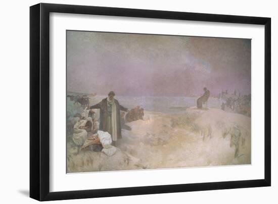 Jan Amos Komensky (1592-1670), from the 'Slav Epic', 1918-Alphonse Mucha-Framed Giclee Print