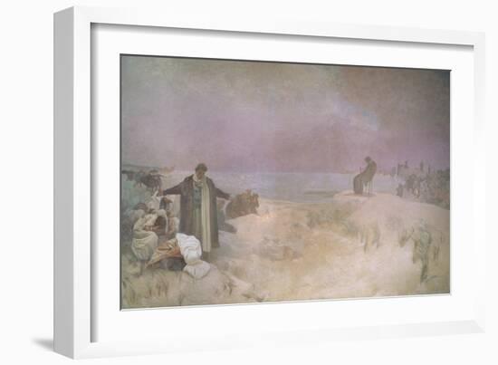 Jan Amos Komensky (1592-1670), from the 'Slav Epic', 1918-Alphonse Mucha-Framed Giclee Print