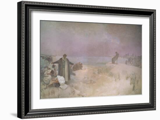 Jan Amos Komensky (1592-1670), from the 'Slav Epic', 1918-Alphonse Mucha-Framed Giclee Print