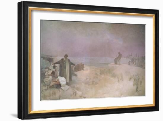 Jan Amos Komensky (1592-1670), from the 'Slav Epic', 1918-Alphonse Mucha-Framed Giclee Print