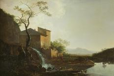 Landscape with Watermill (Oil on Wood)-Jan Asselyn-Framed Giclee Print