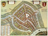 Lovanium, Map of Louvain-Jan Blaeu-Framed Premier Image Canvas