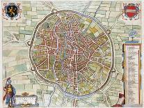 Lovanium, Map of Louvain-Jan Blaeu-Framed Premier Image Canvas