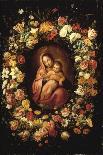 Madonna and Child within a Garland of Flowers-Jan Breugel the Elder-Framed Giclee Print