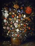 Flowers in a Wooden Vessel-Jan Brueghel the Elder-Giclee Print