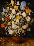 Bouquet in a Clay Vase-Jan Brueghel the Elder-Art Print