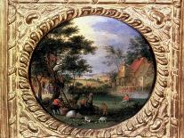 A Satire of Tulip Mania, C. 1640 (Oil on Wood)-Jan the Younger Brueghel-Giclee Print