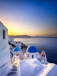 Morning sunlight on the blue houses of Oia, Santorini, Greece-Jan Christopher Becke-Photographic Print
