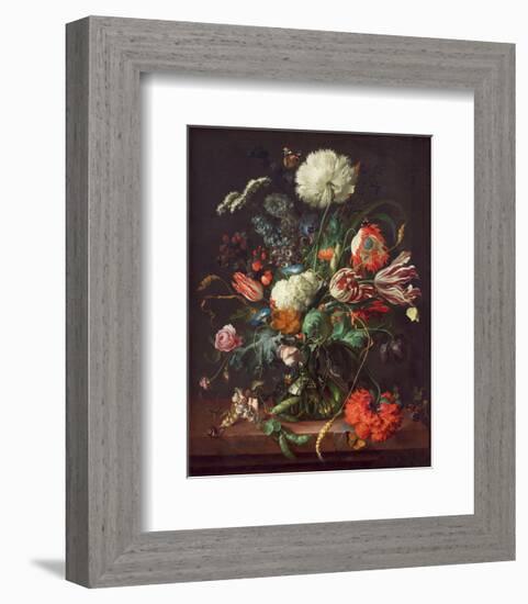 Jan Davidsz de Heem, Vase of Flowers-Dutch Florals-Framed Art Print