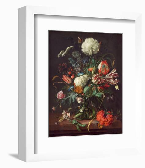 Jan Davidsz de Heem, Vase of Flowers-Dutch Florals-Framed Art Print