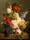 Vase de fleurs avec une tubéreuse cassée-Jan Frans van Dael-Framed Premier Image Canvas