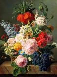 Vase de fleurs avec une tubéreuse cassée-Jan Frans van Dael-Framed Premier Image Canvas
