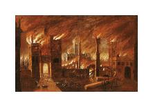 The Great Fire of London, seen from Newgate, 1666-Jan Griffier-Premium Giclee Print