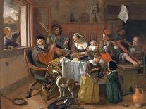 The Merry Family-Jan Havicksz. Steen-Giclee Print