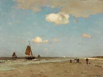 Landscape with Windmill near Schiedam. 1873-Jan Hendrik Weissenbruch-Framed Premier Image Canvas