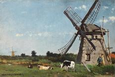 Landscape with Windmill near Schiedam. 1873-Jan Hendrik Weissenbruch-Laminated Giclee Print