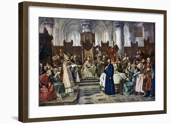 Jan Hus before the Council of Constance, 1415-Vaclav Brozik-Framed Giclee Print