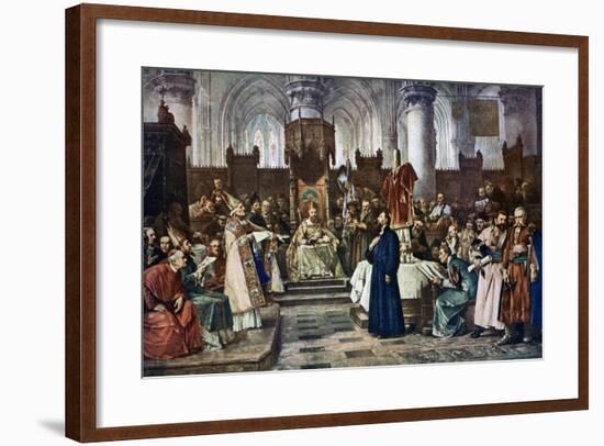 Jan Hus before the Council of Constance, 1415-Vaclav Brozik-Framed Giclee Print