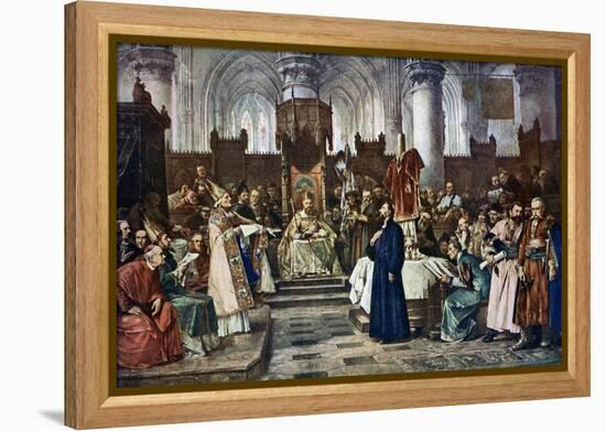 Jan Hus before the Council of Constance, 1415-Vaclav Brozik-Framed Premier Image Canvas