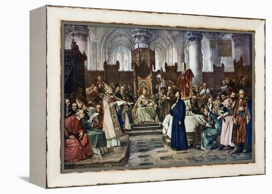 Jan Hus before the Council of Constance, 1415-Vaclav Brozik-Framed Premier Image Canvas