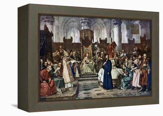 Jan Hus before the Council of Constance, 1415-Vaclav Brozik-Framed Premier Image Canvas