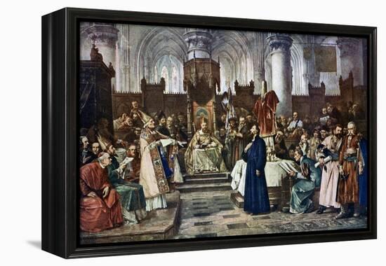 Jan Hus before the Council of Constance, 1415-Vaclav Brozik-Framed Premier Image Canvas