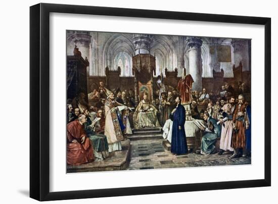Jan Hus before the Council of Constance, 1415-Vaclav Brozik-Framed Giclee Print