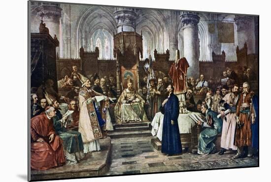 Jan Hus before the Council of Constance, 1415-Vaclav Brozik-Mounted Giclee Print