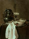 Still Life with Stoneware Jug and Pipes-Jan Jansz Treck-Stretched Canvas