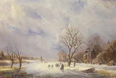 Winter Canal Scene-Jan Lynn-Framed Giclee Print