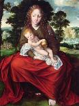 Madonna and Child (Oil on Panel)-Jan Massys or Metsys-Giclee Print