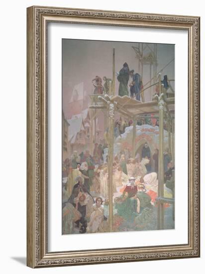 Jan Milic of Kromeriz (D.1374), from the 'Slav Epic', 1916-Alphonse Mucha-Framed Giclee Print