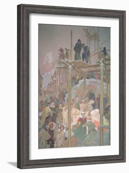 Jan Milic of Kromeriz (D.1374), from the 'Slav Epic', 1916-Alphonse Mucha-Framed Giclee Print