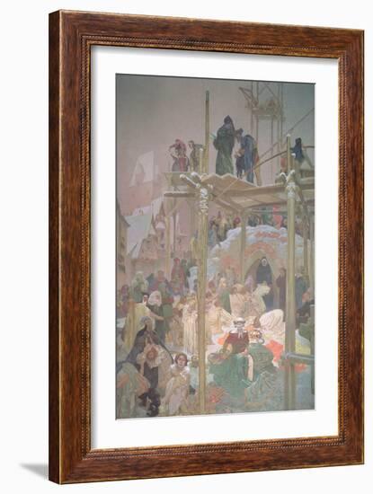 Jan Milic of Kromeriz (D.1374), from the 'Slav Epic', 1916-Alphonse Mucha-Framed Giclee Print