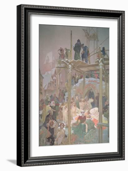 Jan Milic of Kromeriz (D.1374), from the 'Slav Epic', 1916-Alphonse Mucha-Framed Giclee Print