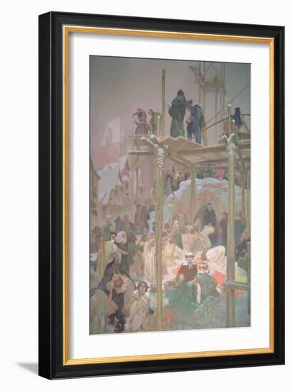 Jan Milic of Kromeriz (D.1374), from the 'Slav Epic', 1916-Alphonse Mucha-Framed Giclee Print