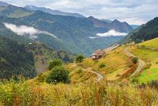 House in mountains near Ushguli, Svaneti mountains, Caucasian mountains-Jan Miracky-Photographic Print