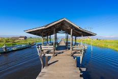 Wooden pier, Lake Inle, Shan State, Myanmar (Burma)-Jan Miracky-Photographic Print