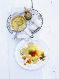 Black Ribbon Pasta with Two White Pasta Plates-Jan-peter Westermann-Photographic Print