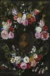 Still Life of Flowers in a Glass Vase (Panel)-Jan Philip Van Thielen-Premier Image Canvas