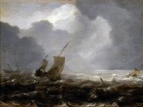 Ships in a Storm on a Rocky Coast, 1614-8-Jan Porcellis-Framed Giclee Print