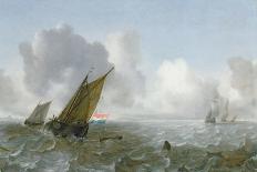 Ships in a Storm on a Rocky Coast, 1614-8-Jan Porcellis-Framed Giclee Print